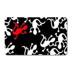 Red Lizard Magnet (rectangular) by Valentinaart