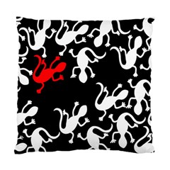 Red Lizard Standard Cushion Case (one Side) by Valentinaart