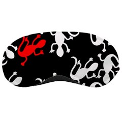 Red Lizard Sleeping Masks by Valentinaart