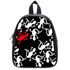 Red Lizard School Bags (small)  by Valentinaart