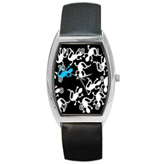 Blue Lizard Barrel Style Metal Watch by Valentinaart