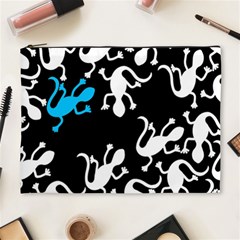 Blue Lizard Cosmetic Bag (xl) by Valentinaart