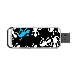 Blue Lizard Portable Usb Flash (two Sides)