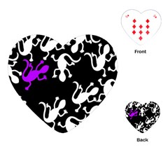 Purple Lizard  Playing Cards (heart) 