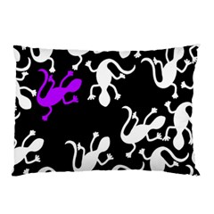 Purple Lizard  Pillow Case by Valentinaart