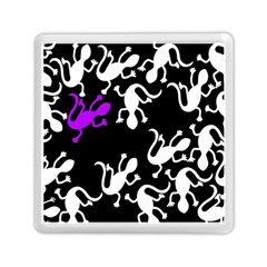 Purple Lizard  Memory Card Reader (square)  by Valentinaart