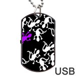 Purple lizard  Dog Tag USB Flash (One Side) Front