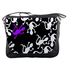 Purple Lizard  Messenger Bags