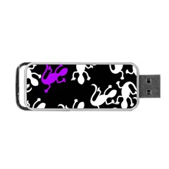 Purple Lizard  Portable Usb Flash (one Side) by Valentinaart