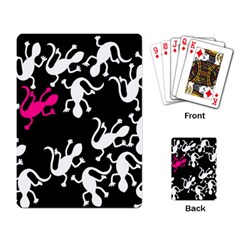 Magenta Lizard Playing Card