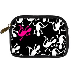 Magenta Lizard Digital Camera Cases by Valentinaart