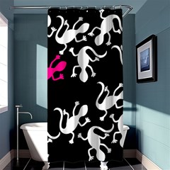 Magenta Lizard Shower Curtain 36  X 72  (stall)  by Valentinaart