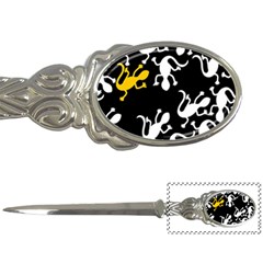 Yellow Lizard Pattern Letter Openers by Valentinaart