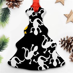 Yellow Lizard Pattern Ornament (christmas Tree)