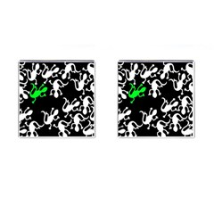 Green Lizards  Cufflinks (square) by Valentinaart