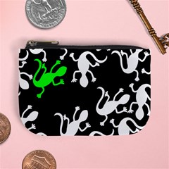 Green Lizards  Mini Coin Purses by Valentinaart