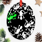 Green lizards  Oval Filigree Ornament (2-Side)  Front