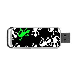 Green Lizards  Portable Usb Flash (one Side) by Valentinaart