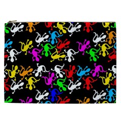 Colorful Lizards Pattern Cosmetic Bag (xxl)  by Valentinaart