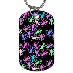 Purple Lizards Pattern Dog Tag (one Side) by Valentinaart