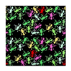 Playful Lizards Pattern Tile Coasters by Valentinaart