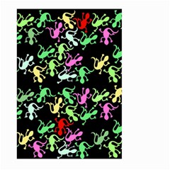 Playful Lizards Pattern Large Garden Flag (two Sides) by Valentinaart