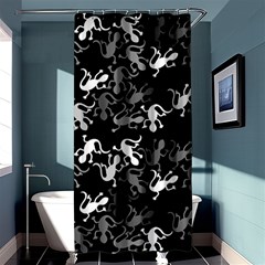 Gray Lizards Shower Curtain 36  X 72  (stall)  by Valentinaart