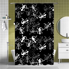 Gray Lizards Shower Curtain 48  X 72  (small)  by Valentinaart