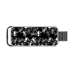 Gray Lizards Portable Usb Flash (two Sides) by Valentinaart