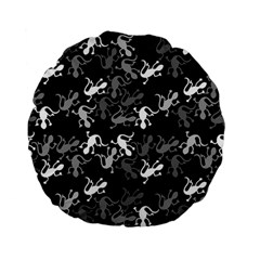 Gray Lizards Standard 15  Premium Flano Round Cushions by Valentinaart