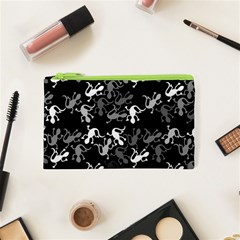 Gray Lizards Cosmetic Bag (xs) by Valentinaart