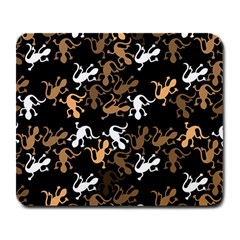 Brown Lizards Pattern Large Mousepads by Valentinaart