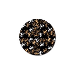 Brown Lizards Pattern Golf Ball Marker by Valentinaart