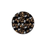 Brown lizards pattern Golf Ball Marker Front