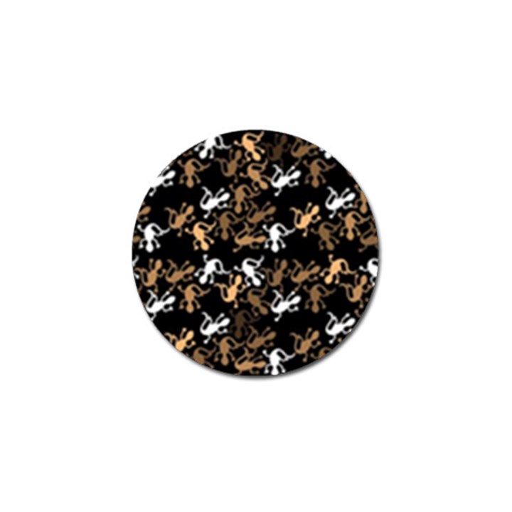 Brown lizards pattern Golf Ball Marker