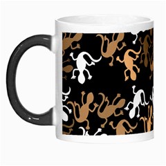 Brown Lizards Pattern Morph Mugs by Valentinaart