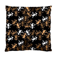 Brown Lizards Pattern Standard Cushion Case (two Sides) by Valentinaart