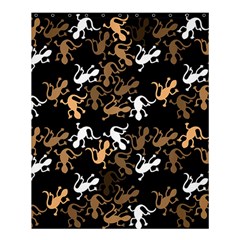 Brown Lizards Pattern Shower Curtain 60  X 72  (medium)  by Valentinaart