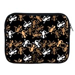 Brown lizards pattern Apple iPad 2/3/4 Zipper Cases Front