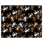 Brown lizards pattern Double Sided Flano Blanket (Medium)  60 x50  Blanket Front