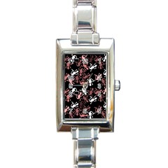 Decorative lizards pattern Rectangle Italian Charm Watch