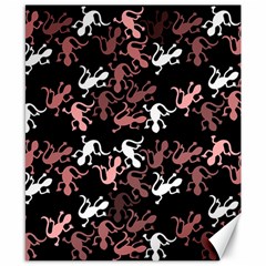 Decorative lizards pattern Canvas 8  x 10 