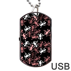 Decorative lizards pattern Dog Tag USB Flash (Two Sides) 