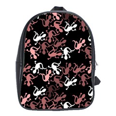 Decorative lizards pattern School Bags (XL) 