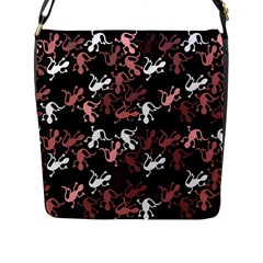 Decorative Lizards Pattern Flap Messenger Bag (l)  by Valentinaart