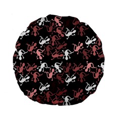 Decorative lizards pattern Standard 15  Premium Flano Round Cushions