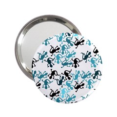 Lizards pattern - blue 2.25  Handbag Mirrors