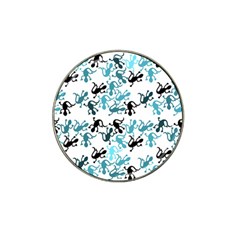 Lizards pattern - blue Hat Clip Ball Marker (4 pack)