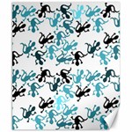 Lizards pattern - blue Canvas 8  x 10  8.15 x9.66  Canvas - 1