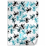 Lizards pattern - blue Canvas 12  x 18   11.88 x17.36  Canvas - 1